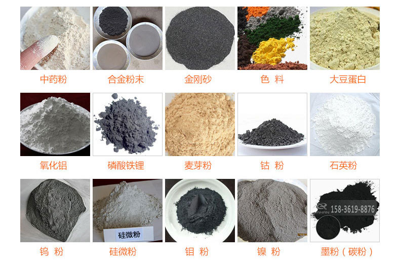 氣體保護(hù)超聲波振動篩的行業(yè)應(yīng)用：中藥粉，合金粉末，金剛砂，色料，大豆蛋白，氧化鋁，磷酸鐵鋰，麥芽粉，鈷粉，石英粉，鎢粉，硅微粉，鉬粉，墨粉。