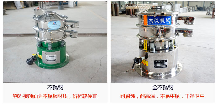 小型圓形篩做工采用：內(nèi)外拋光的制作方法，能夠保證產(chǎn)品的干凈。